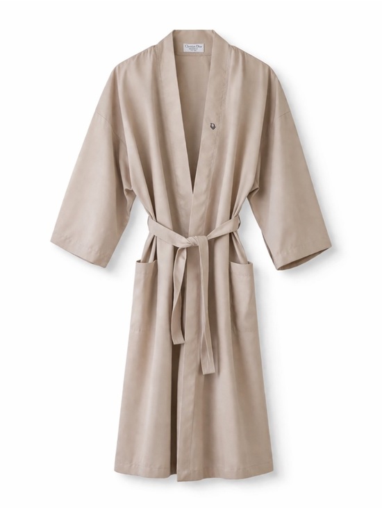 Dior Other - Christian Dior Monsieur Beige Robe One Size Vintage Designer Kimono w/ Belt